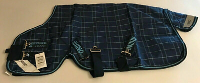 Rhino Rambo Turnout Blanket Navy Light Blue Checkered 2'6'' 30''