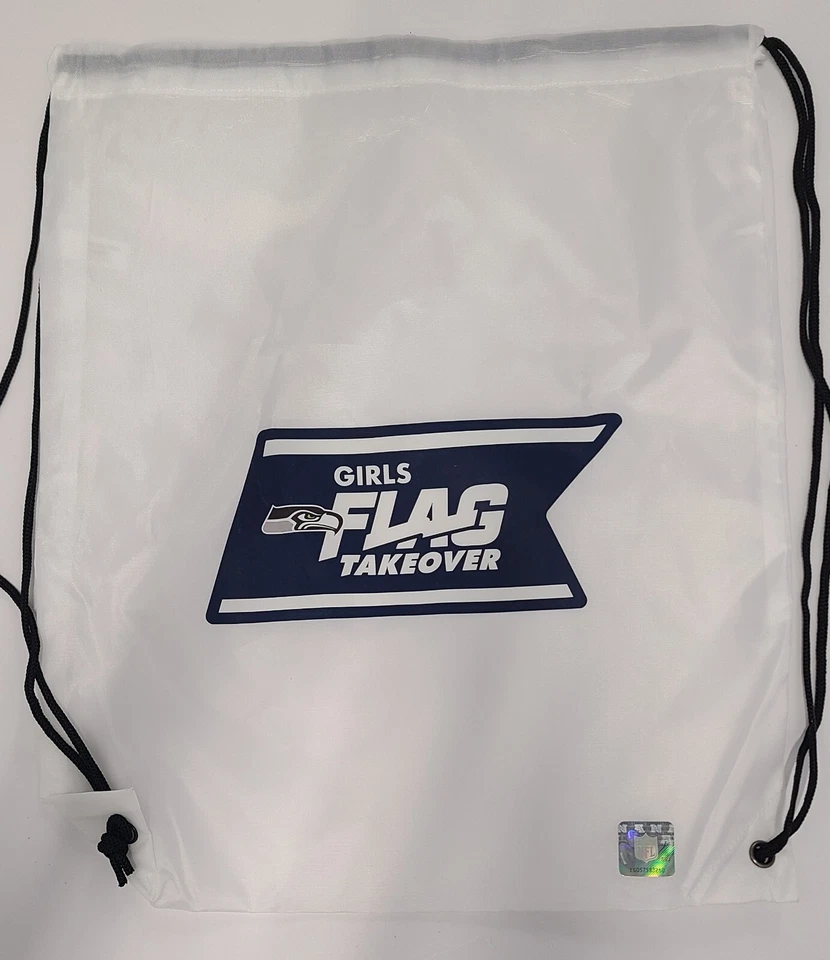 海鹰队 NFL 许可迷你 12 旗子和抽绳女孩足球组合 — 第 3/4 张图片