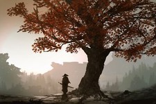 Landscape samurai fantasy art Custom Gaming Mat Desk