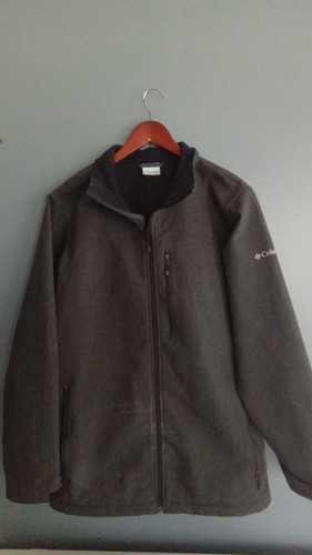 Columbia Softshell Jacket Full Zip Lightweight Gray Outdoor Coat - Picture 6 of 7