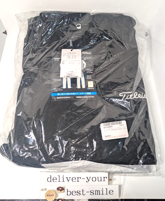 Titleist Golf Stratch Rain Wear Jacket Pants Black L Men's Set