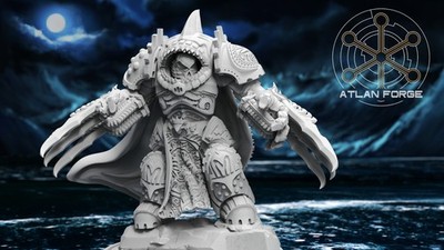Void Lord Tangoroa | Atlan Forge | UNPAINTED | 32mm Resin Miniature