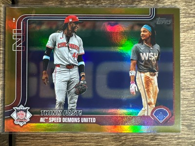 2025 Topps Series 2 #639 Elly De La Cruz Gold Rainbow Foil Combo