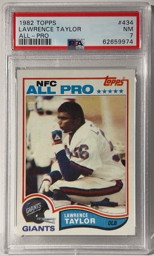 1982 Topps LAWRENCE TAYLOR #434 (RC) (HOF) PSA 7 NM