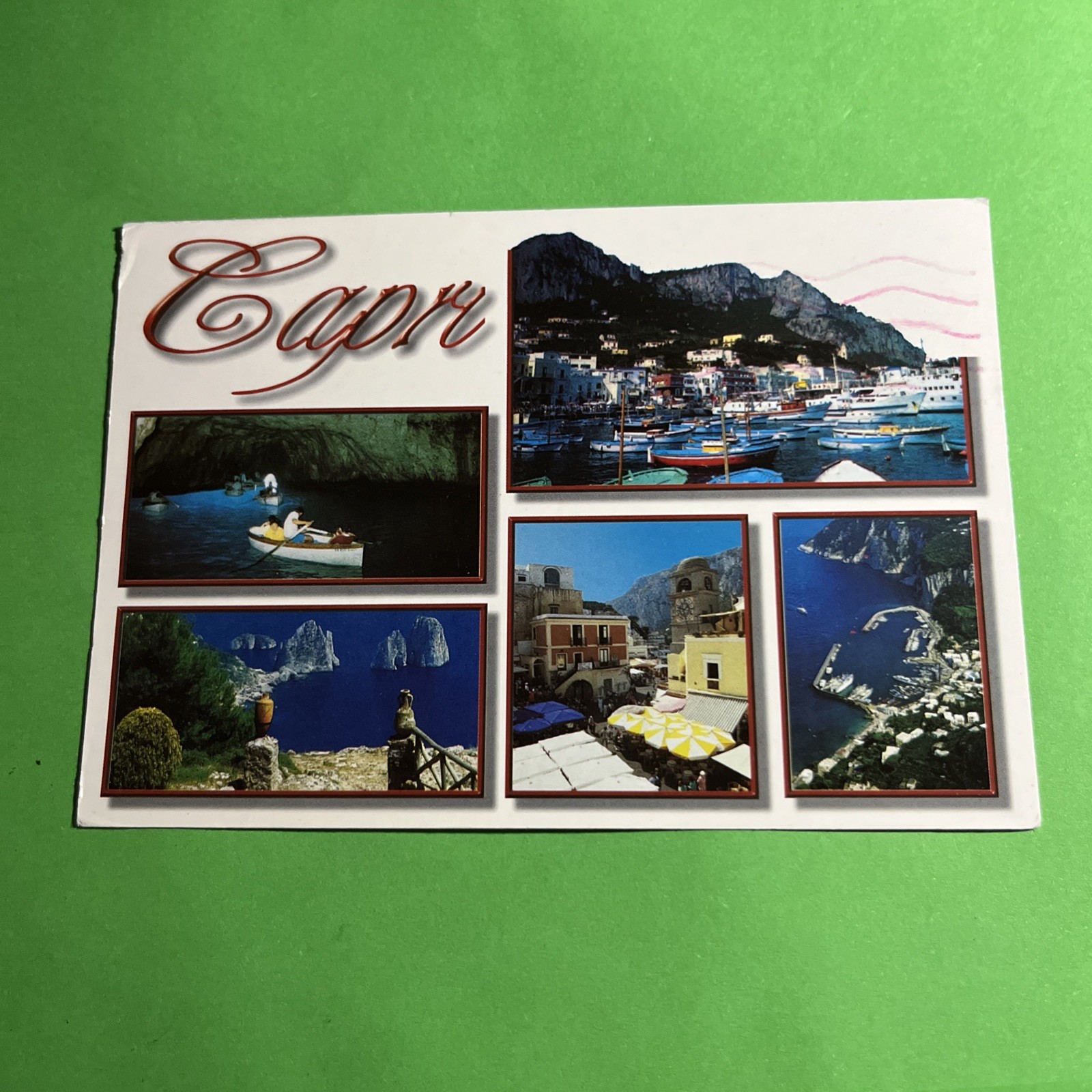 CAPRI SOUVENIR VIAGGIATA - CARTOLINA A COLORI COLLEZIONE - VINTAGE POSTCARD