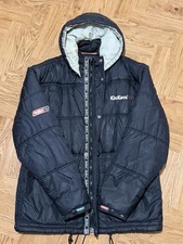 Vintage Kickers Puffer Jacket Black 90s Y2K Streetwear Padded Coat Men’s 23”PTP