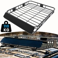 63" Universal Steel Roof Rack Cargo Basket Rooftop Carrier Car Luggage Holder UK
