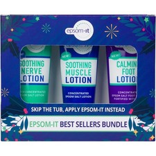 Epsom-It Best Selling 3PACK Soothing Nerve, Muscle  Calming Foot Salt Lotions