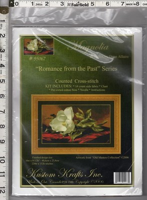 ''Magnolia'' Kustom Krafts Inc. ''Romance from the Past'' Counted Cross Stitch 95067