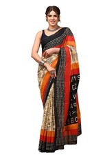 Women's Pure Cotton Printed Sarees with Blouse
