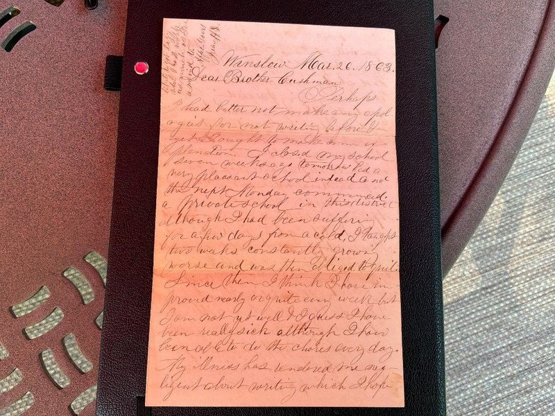 Civil War Letter to Soldier George W Cushman with Patriotic Cover