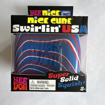 1x Needoh Nice Cube Original Swirling USA Solid Squish Würfel