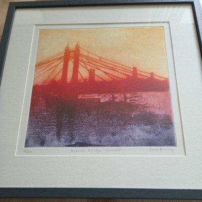Susie Perring GERAHMT - Albert Bridge Sunset - 2/150