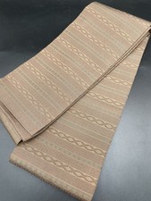 Kimono Konjaku Club Luxury Polyester Obi Horizontal Geometric Used Japan