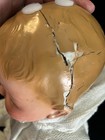 Vintage 30’s Unmarked BIG BABY 24” Composition Cloth Blue Tin Sleepy Eye Blonde — photo 9