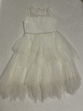 American Princess Girls Size 10 Formal Dress Sleeveless Pearls Diamonds  Tulle