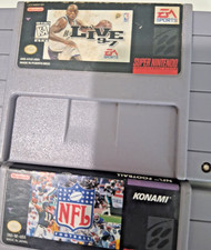 3 super Nintendo games, NFL football, nba live 97, Ken Griffey SNES   bc21 26184