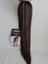 new 22" drawstring ponytail 4/27 Chocolate Brown With highlights- easy to style