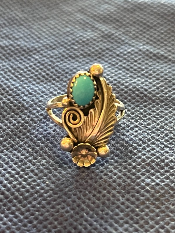 Turquoise Sterling Silver Ring Sz 6