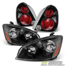 Black For 2005-2006 Altima Halogen Headlights Headlampstail Lights Brake Lamps Black For 2005-2006 Altima Halogen Headlights Headlampstail Lights Brake Lamps