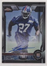 2015 Topps Chrome Rookies Black Refractor 1/25 Landon Collins #118 Auto 0c6