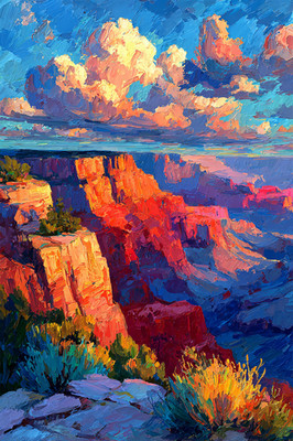 Grand Canyon United States 24x36 Giclée Art Print Ltd 1/25 Signed COA Rombley V7
