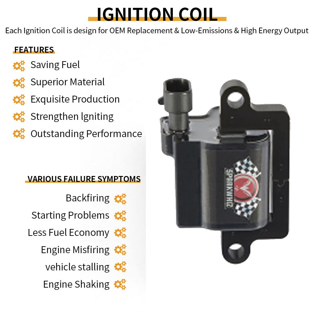 8 Pack Square Ignition Coil For Chevy GMC LS3 4.8/5.3/6.0/8.1L