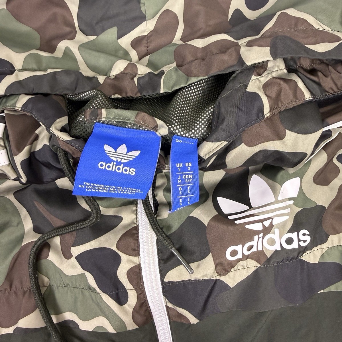 Adidas Originals Mens Reversible Camo Windbreaker Jacket BS4907