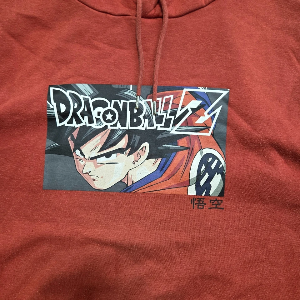 Dragon Ball Z пуловер толстовка с капюшоном мужской размер 3XL красный графический принт длинным рукавом - Изображение 4 из 4