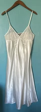 VTG Fantasies Morgan Taylor White Second Skin Glossy Nightgown Bridal L Shiny