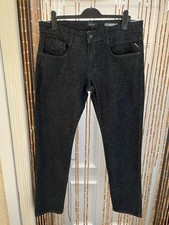 Image of Replay Anbass Mens W36 L32 Black Slim Fit Jeans ( See Description)