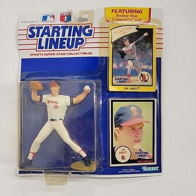 1990 JIM ABBOTT California Anaheim Angels 25 Rookie Starting Lineup ''1989 card''