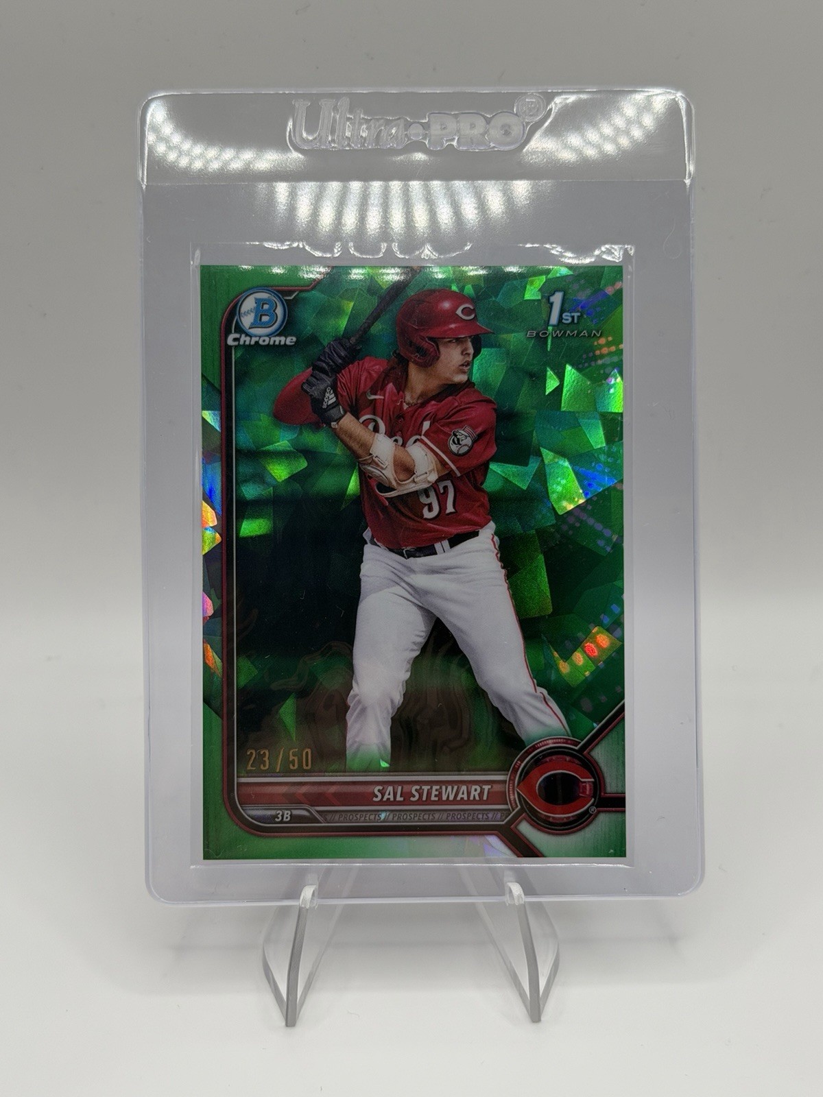 2022 Bowman Chrome Draft Sapphire Edition Sal Stewart #BDC-122 Green /50