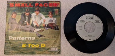 Small Faces Patterns E Too D 7'' Picture Sleeve WLP PROMO GERMANY DL 25 297