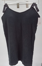 AUDEN Nursing Black Cami, Tank Top With Built In Shelf Bra, Size M