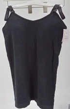 AUDEN Nursing Black Cami, Tank Top With Built In Shelf Bra, Size M