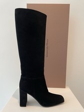 Gianvito Rossi Hynde Wildleder Kniestiefel Schwarz Gr. 38,5 fast neu (€1290 Neu)