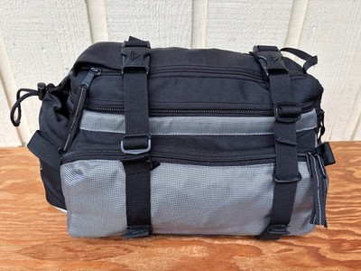 Vaude Road Trunk bike rack/ seat pannier bag w/ attached Rain Cover .