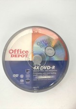 Office Depot DVD  R 15pk 4.7GB 120min 4X Blank Recordable Discs New Open Box