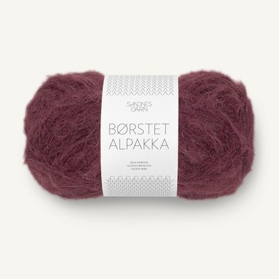 BØRSTET ALPAKKA von SANDNES GARN - DEEP BURGUNDY (4372) - 50 g / ca. 110 m Wolle