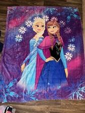 Disney Frozen Anna  Elsa Throw Blanket 50  x60  