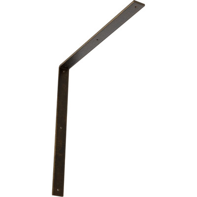 Ekena Millwork 2W X 24D X 24H Hamilton Steel Bracket Antiqued Brass