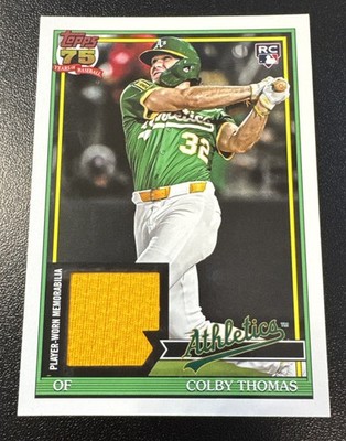 COLBY THOMAS 2026 TOPPS SERIES ONE 1991 TOPPS WORN MEMORABILIA RC 91R-CT