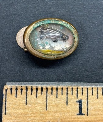 Ca. 1930 Zeppelin Tie Clip Original Dirigible Blimp Gold w/ Wear /