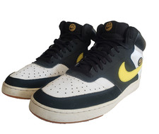 Nike Court Vision Mid “Go the Extra Smile” White Black Yellow Shoes Mens Size 12