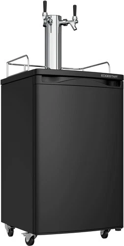 EdgeStar KC2000TWIN 20"W Dual Tap Kegerator for Full Size Kegs - Black - Picture 1 of 11