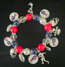 Buffalo Bills NFL Adjustable Charm Bracelet Bangles FREE Shipping   3 