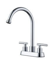 4 Inch Centerset Laundry Faucet, 2 or 3 Hole Deck Mount, Chrome Utility Sink ...