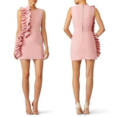 MSGM Pink Ruffle Mini Dress Size 40/US 4