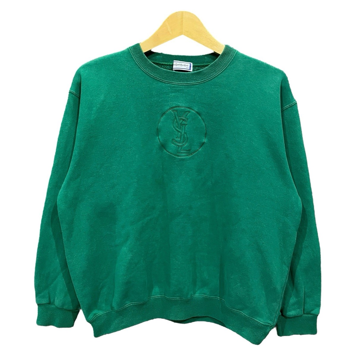 Vintage Yves Saint Laurent YSL Big Logo Embroidery Sweatshirt